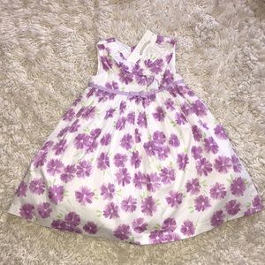 Purple and white flora dress